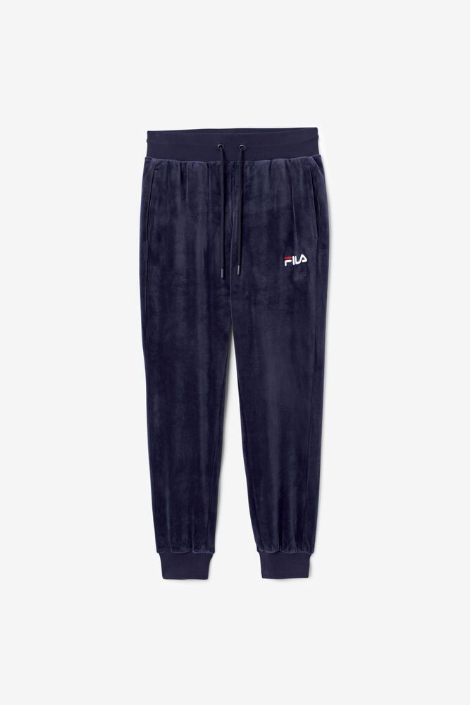 Fila Pants Zura Velour Jogger Womens Navy - India WKC-953718